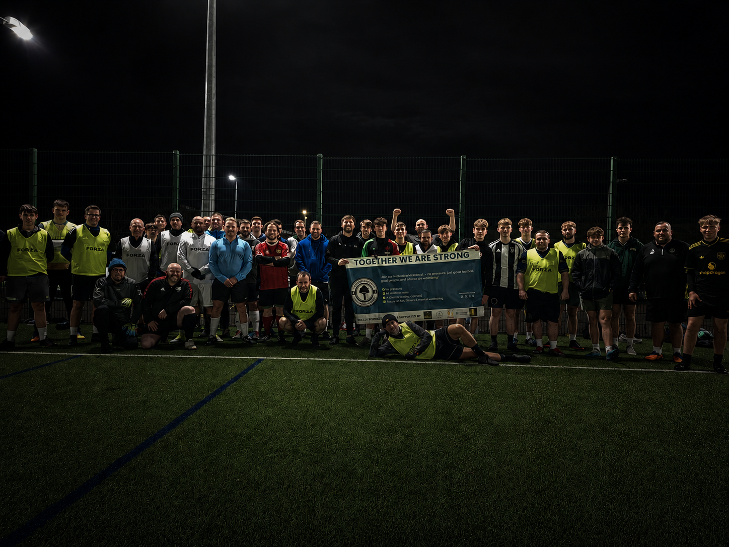 Club players together after football